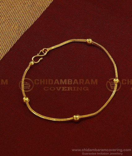 BCT197 - 5.5 Inch One Gram Gold Ball Chain Design Guaranteed Bracelet for Kids