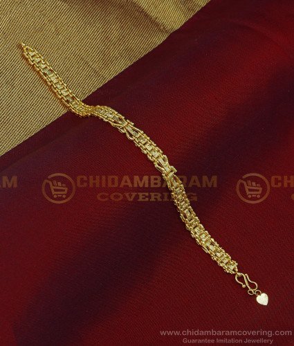 BCT260 - Buy Real Gold Design Pure Gold Plated Wedding Bracelet For Men 