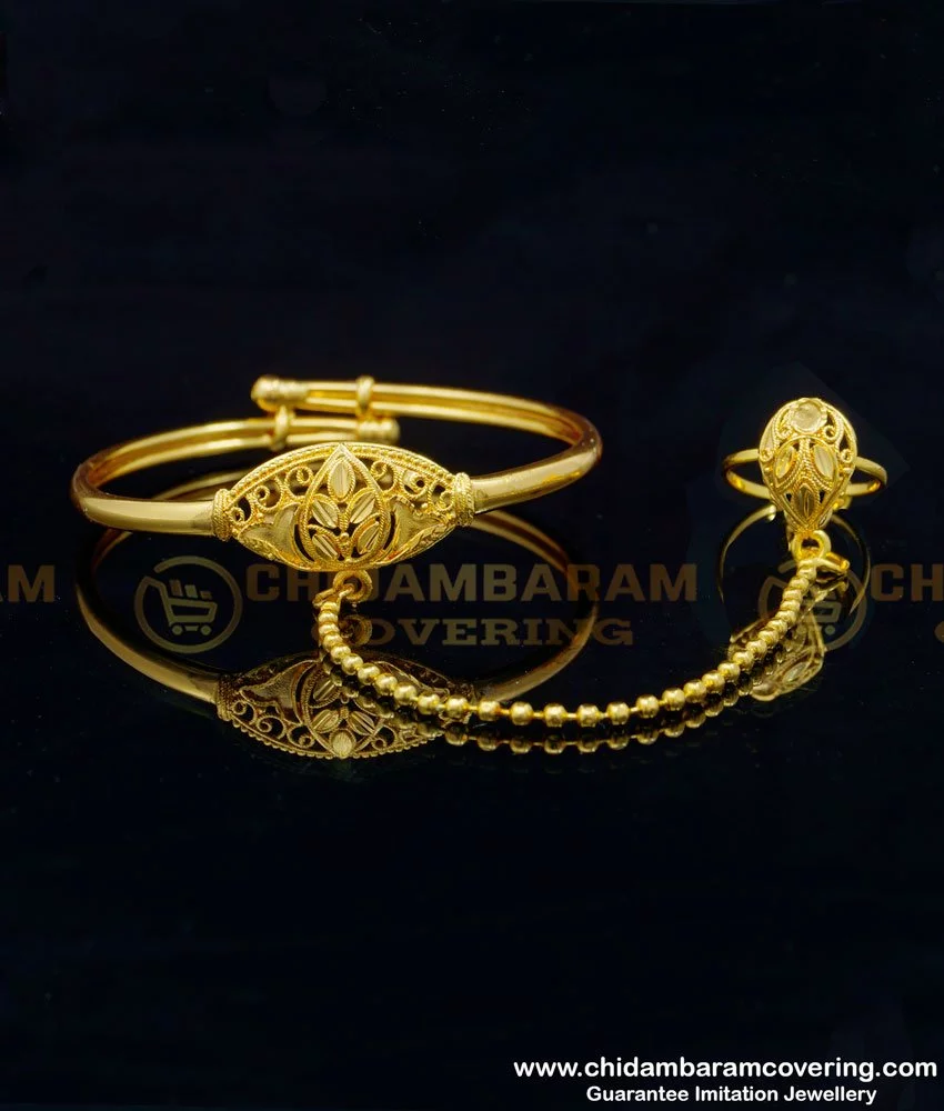 21 karat gold bracelet, weight 1.35 grams - زمرد ذهب و الماس