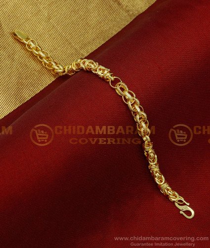 BCT272 - New Model Men Bracelet One Gram Gold Plated Bracelet Online