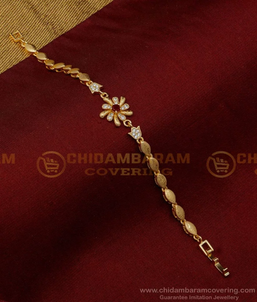 1 Gram Gold Plated Distinctive Design Best Quality Bracelet for Men    Soni Fashion