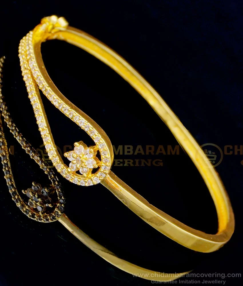 Buy Attractive Diamond Look Modern 1 Gram Gold Bracelet Online ...
