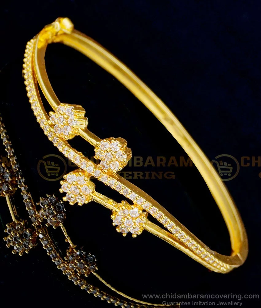 Buy Gold Bangle with Modern Linear Design at Amazon.in