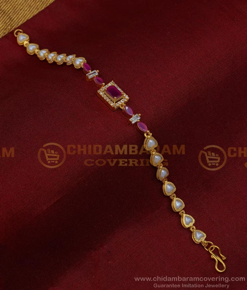 Wholesale New Design Ins Silver 18k Gold Plated Cool Simple Thin Chain  Fresh Water Pearl Bracelet From malibabacom
