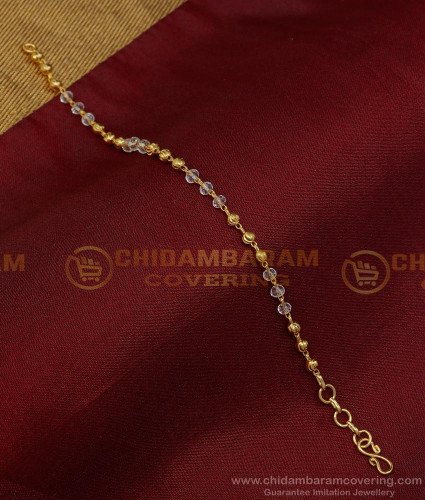 BCT337 - Stylish One Gram Gold Light Weight Crystal Western Bracelet Design for Ladies