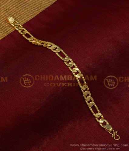 BCT344 - Traditional Gold Design Link Chain Gold Covering Men Wedding Bracelet Design