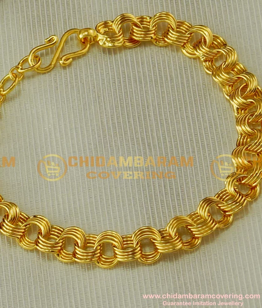 Unique One Gram Gold Bracelet Ruby White Gem BRAC535 | Gold bracelet,  Bracelet designs, Real gold jewelry