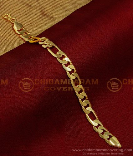 BCT380 - Gold Design Link Chain 1 Gram Gold Bracelet for Men