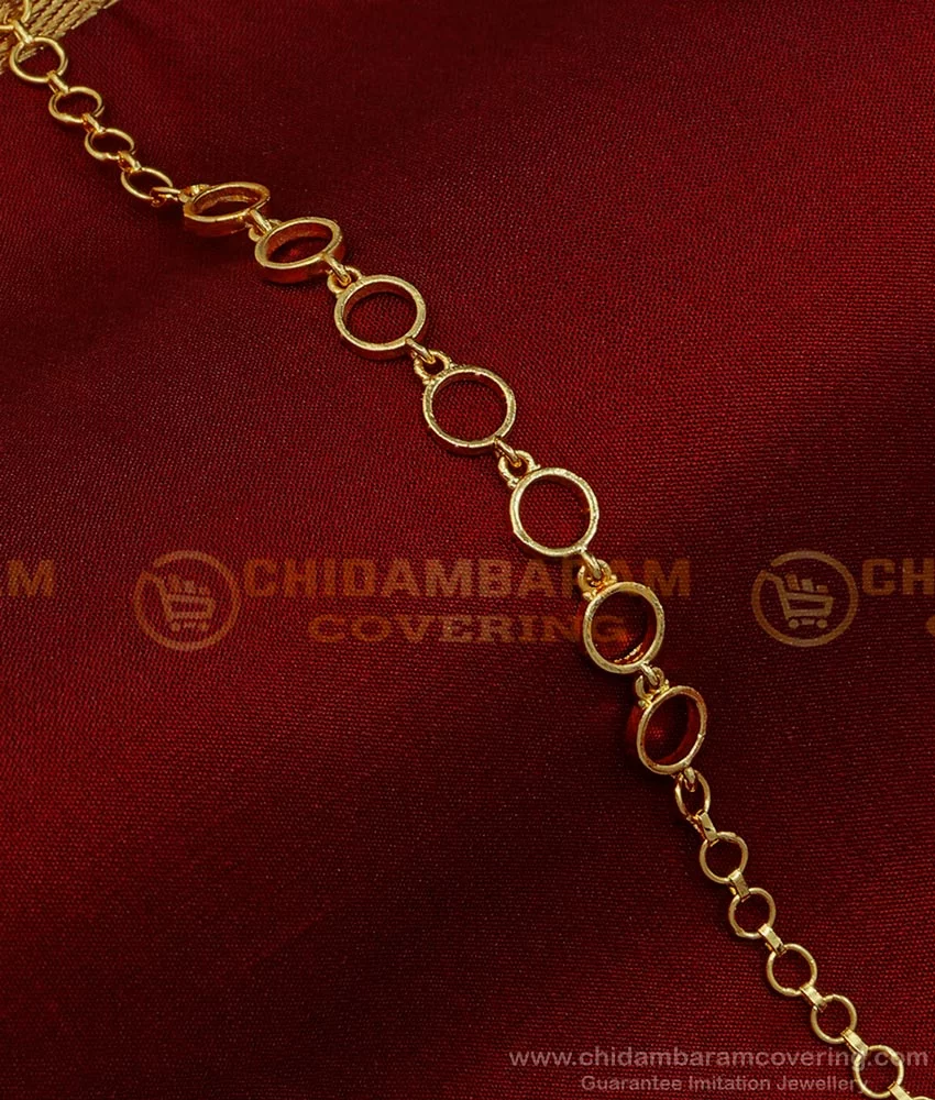 Buy Beautiful Round Design Gold Covering Bracelet for Ladies