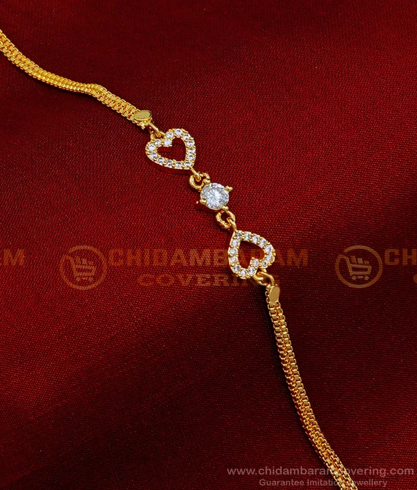 Green Gemstone Look-Alike Hollow Kada Bracelets One Gram Gold Jewellery  Traditional Models B22889