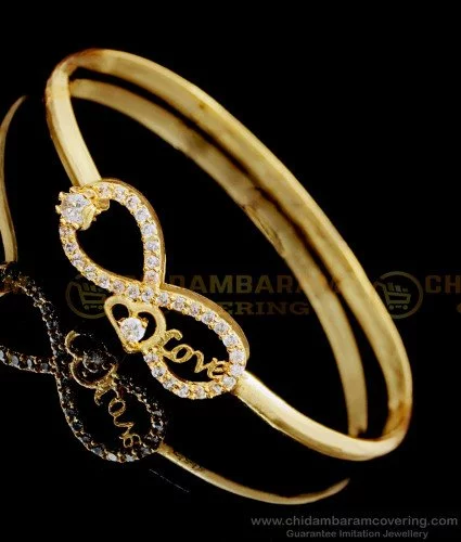 1 Gram Gold Plated with Diamond Lovely Design Bracelet for Ladies  Style  A213