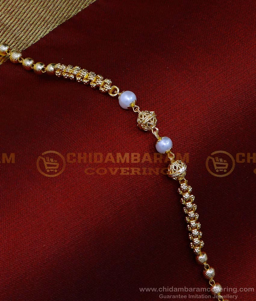 Bracelets Female,Girls Gold Pearl Bracelet at Rs 20000 in Hyderabad | ID:  23538510055