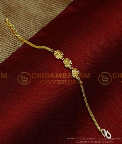 BCT422 – Beautiful Gold Flower Daily Wear Bracelet Designs for Girls 