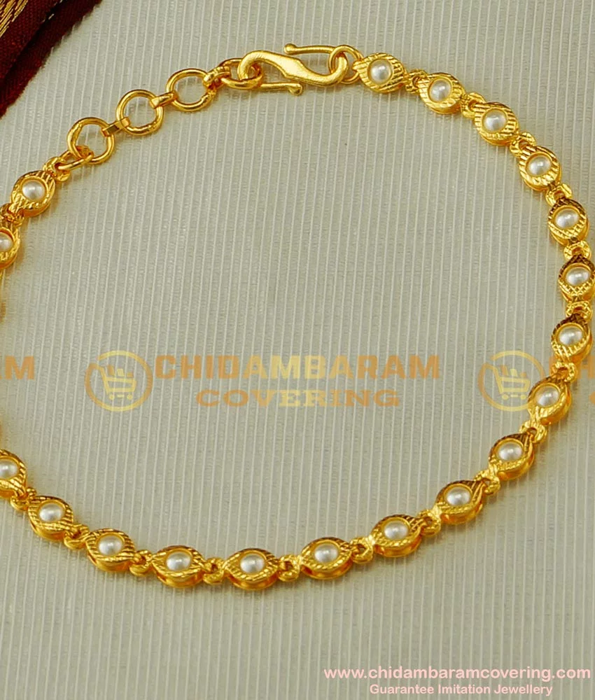 Buy Elegant Pearl Gold Bracelet Designs Gold Covering Bracelet ...