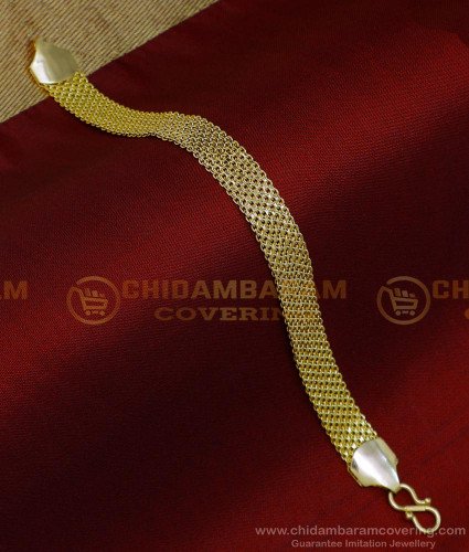BCT432 - Gold Design Chain Type Men One Gram Gold Bracelet Online