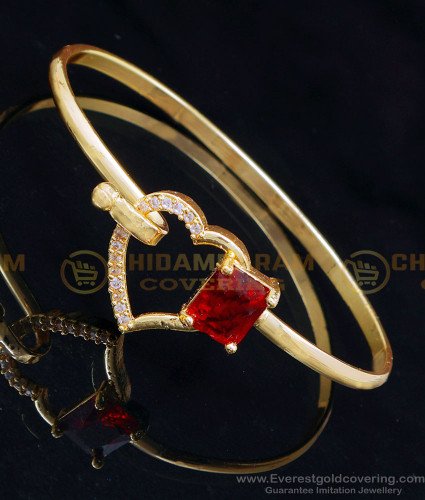 BCT480 - Latest Heart Design One Gram Gold Bracelet for Women