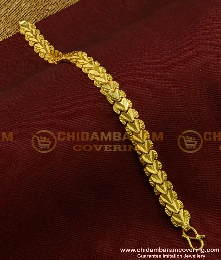 1 Gram Gold Plated Heart Shape Glittering Design Bracelet for Ladies    Soni Fashion