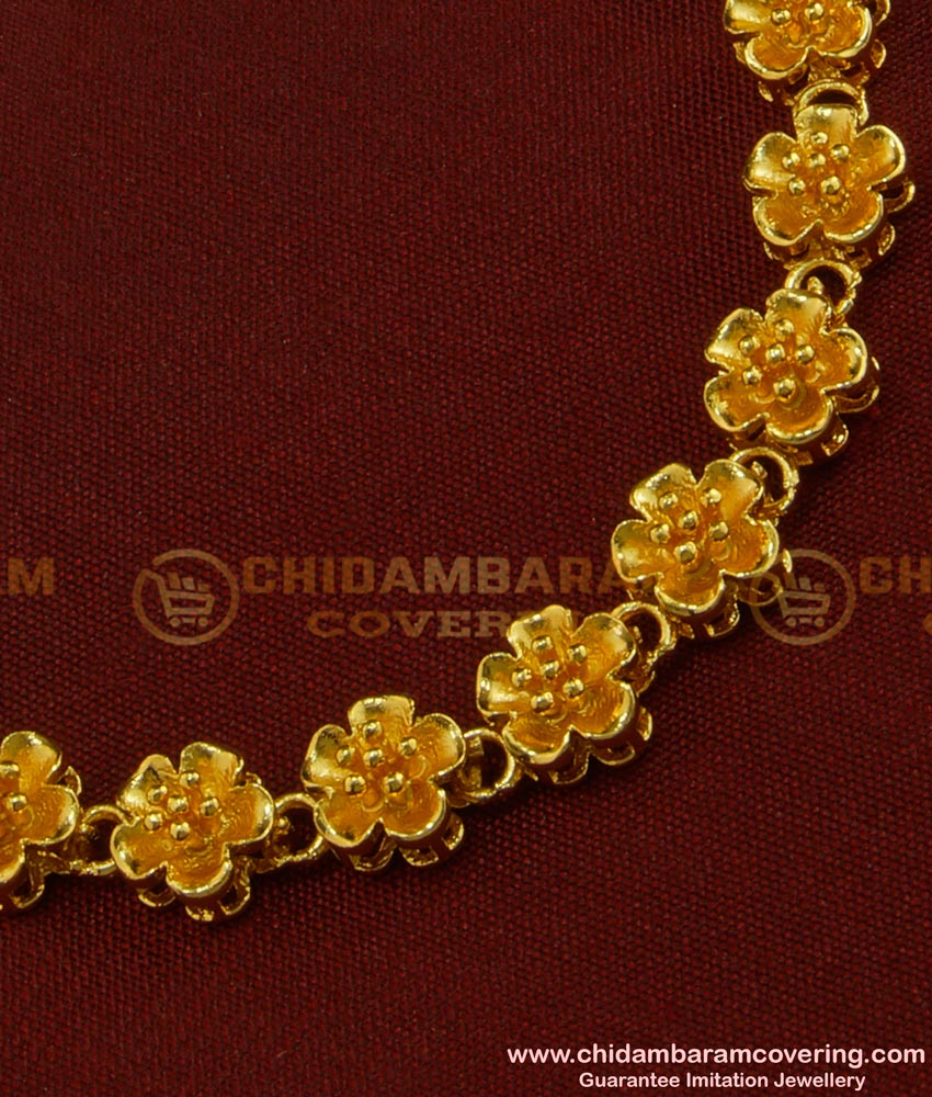 BCT94 - New Style Party Wear Gold Flower String Bracelet Design Guaranteed Jewellery 