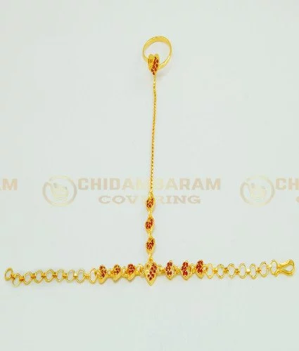 Buy Shining Diva Fashion Gold Plated Stylish Ring Bracelet for Women &  Girls (14580b) at Amazon.in