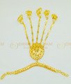 RNG003 - Indian Wedding Hand Jewellery Stunning Gold Flower Design Bracelet With Adjustable 5 Rings Set for Women