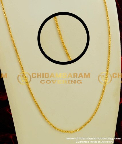 CHN062 - Light Weight Daily Wear Thin Gold Chain Look Guarantee Chain Online