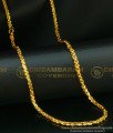 CHN089-Lg- 30 Inches Gold Plated Chadramikhi 2+1 Chain Design Flexible Cutting Daily Wear Imitation Chain