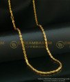 CHN091-Lg- 30 Inches Trendy Wheat Model Gold Chain Design Daily Wear One Gram Gold Plated with Guarantee Chain Online 