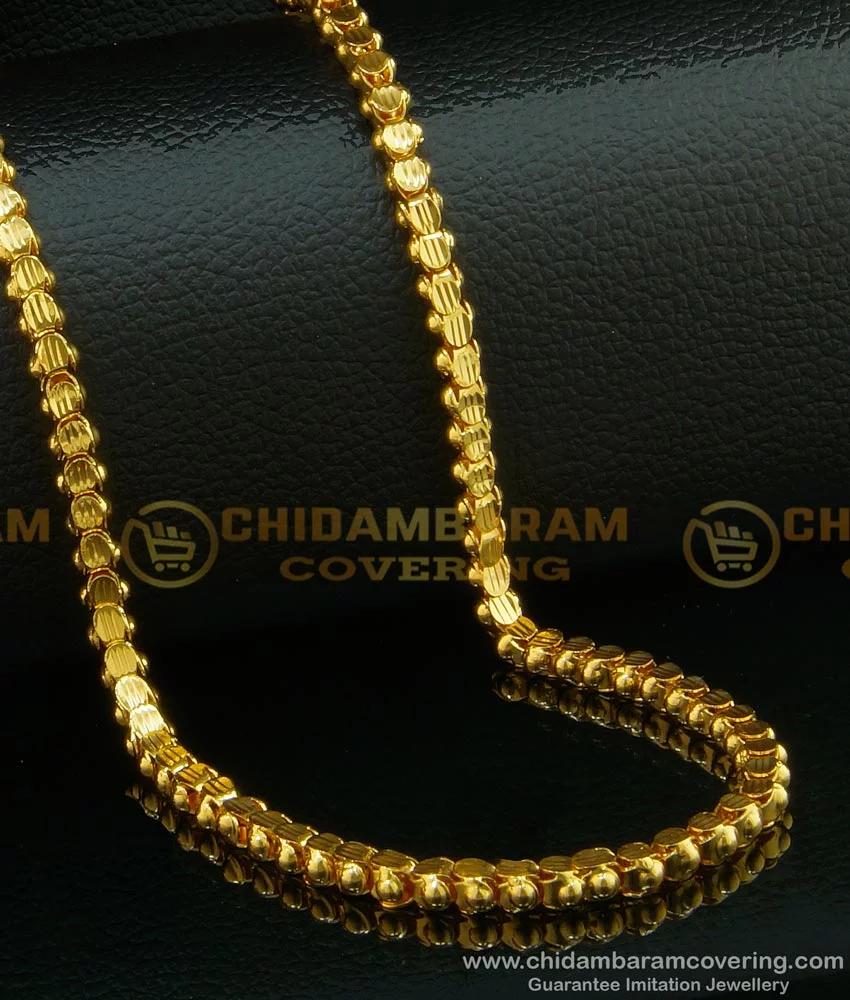 Buy One Gram Gold Plated Covering Chain New Model Long Chain for ...