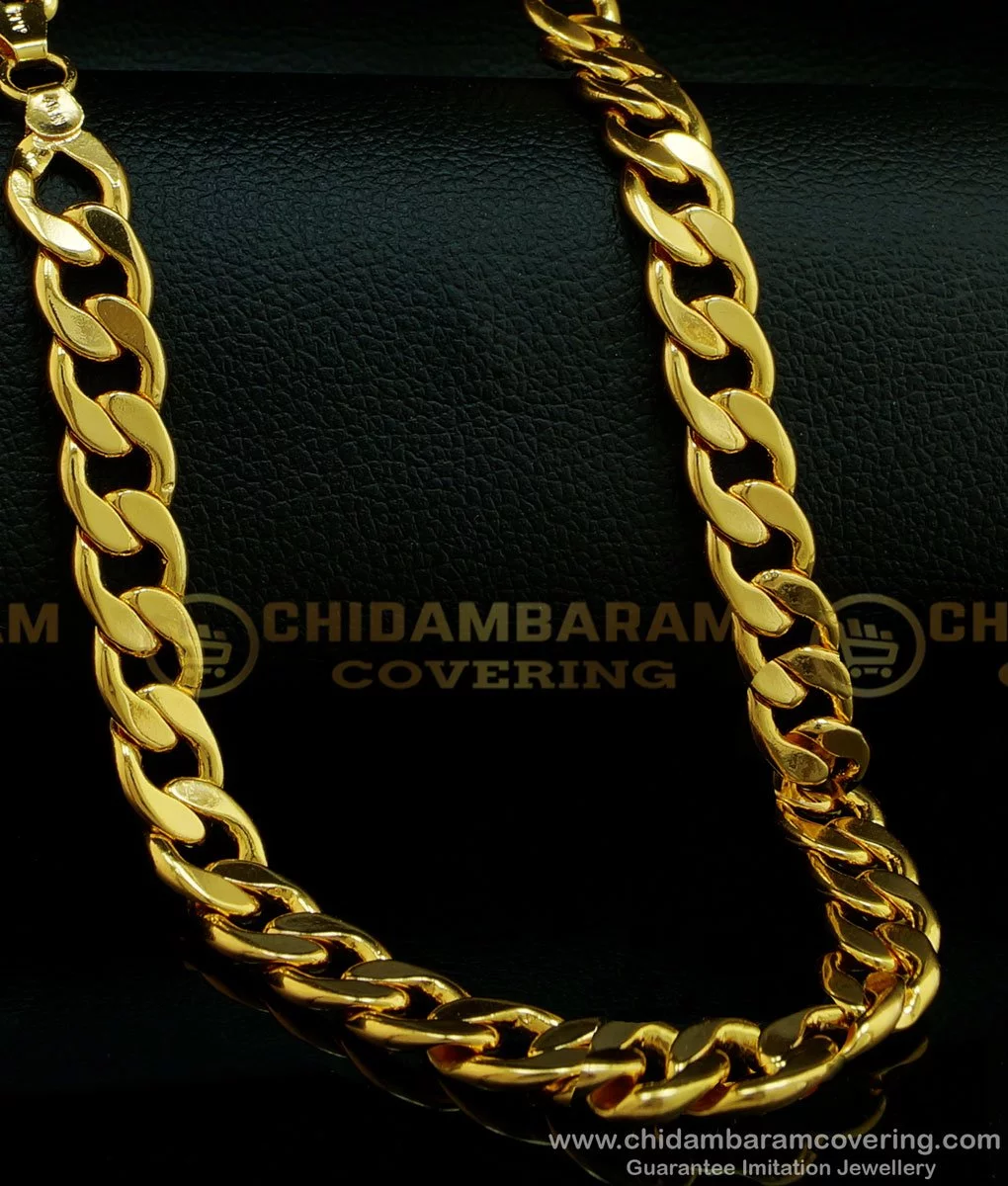 Buy 1 Gram Gold Plated Guaranteed Long Chain Heavy Thick Link ...