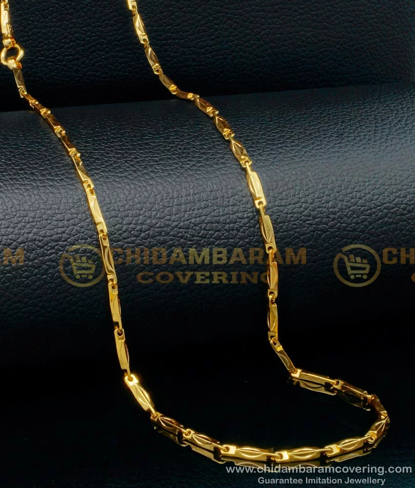 Buy Latest One Gram Gold Box Design Simple Daily Wear Gold Chain ...