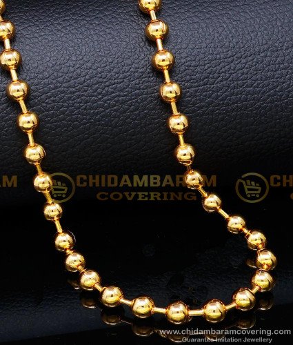 CHN280 - Gold Plated Chain with Guarantee Gold Balls Chain Design