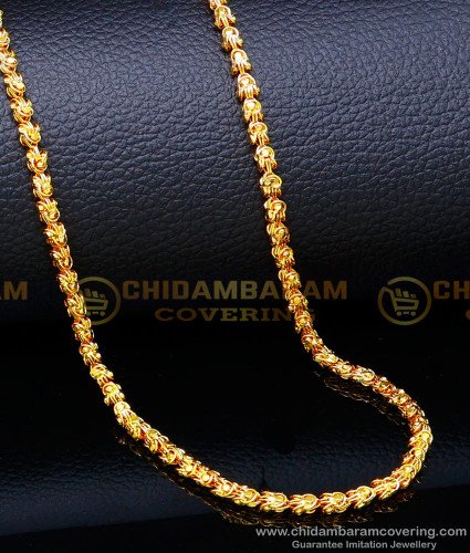 CHN288 - Gold Chain Design for Regular Use Gold Covering Chain Online