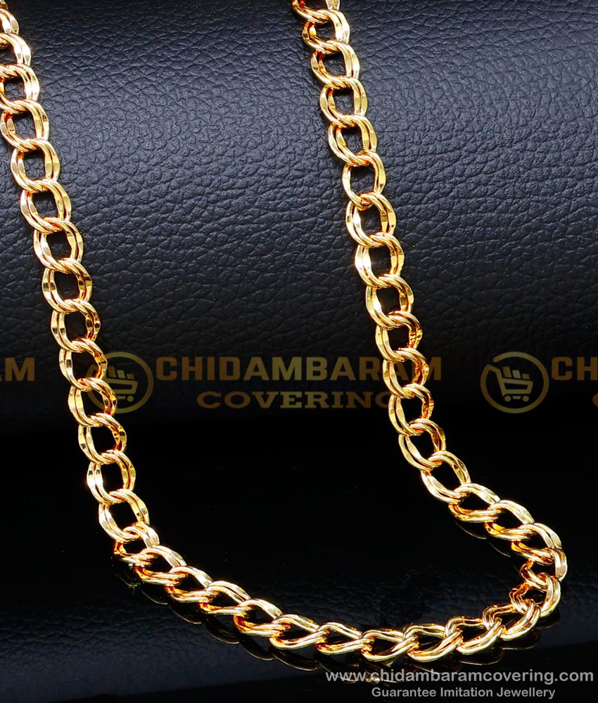long chain designs for marriage, long chain designs, gold plated chain with guarantee, artificial gold chain for ladies, 2 gram gold plated chain, gold covering chain with price