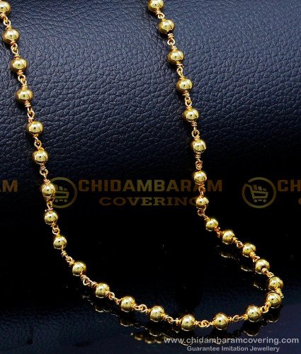 CHN305 - Gold Design Gold Balls Chain Design buy Online Shopping