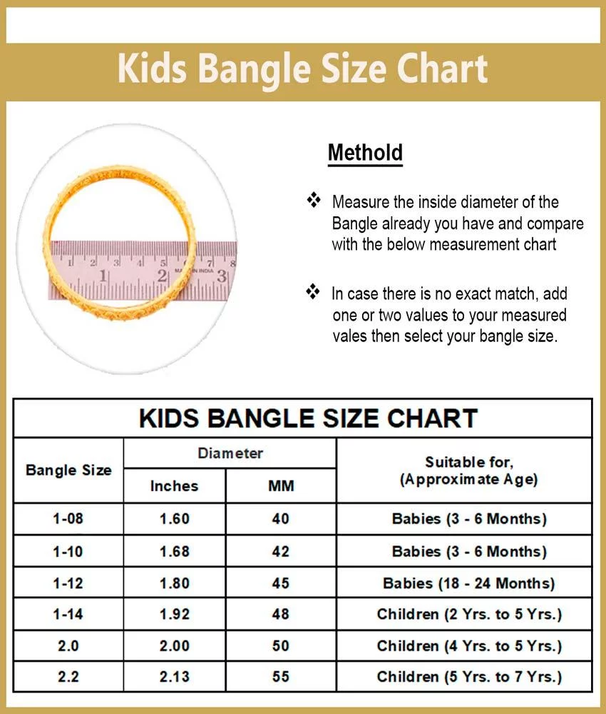 Bracelet and Necklaces Sizes for Babies and Kids