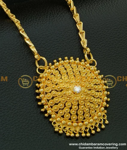 Father's Big Circle Necklace For Men in Gold Plating - Talisa