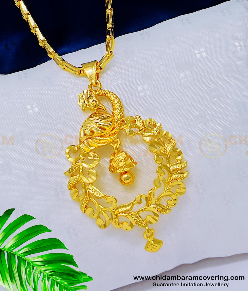 dollar chain. pendant chain, dollar with chain, pendant with chain, gold dollar chain, gold locket chain, south indian jewellery, one gram gold jewelry,
