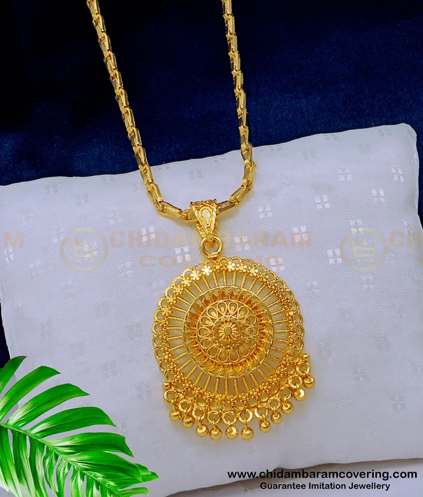 Buy One Gram Gold Daily Use Plain Round Dollar Chain Designs for ...