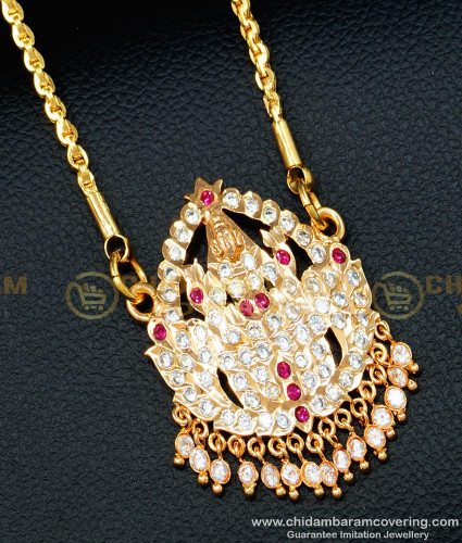 DLR093 - South Indian Impon Lakshmi Dollar Chain Collections Panchaloha Jewellery Buy Online