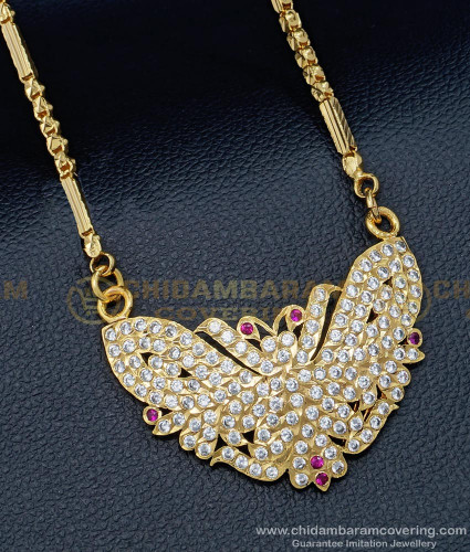 DLR114 - Unique Butterfly Model Impon Dollar Chain Imitation Jewellery Buy Online Shopping 