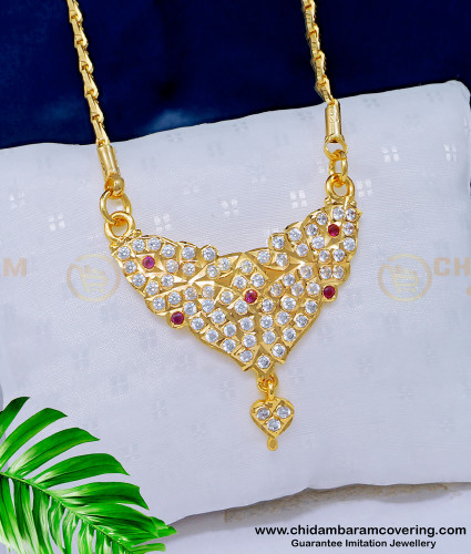 DLR135 - Pure Gold Plated Guaranteed Impon Jewellery Gold Dollar Chain Design for Ladies