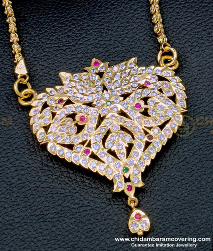 DLR191 - Latest Impon South Indian Dollar Chain Designs for Female