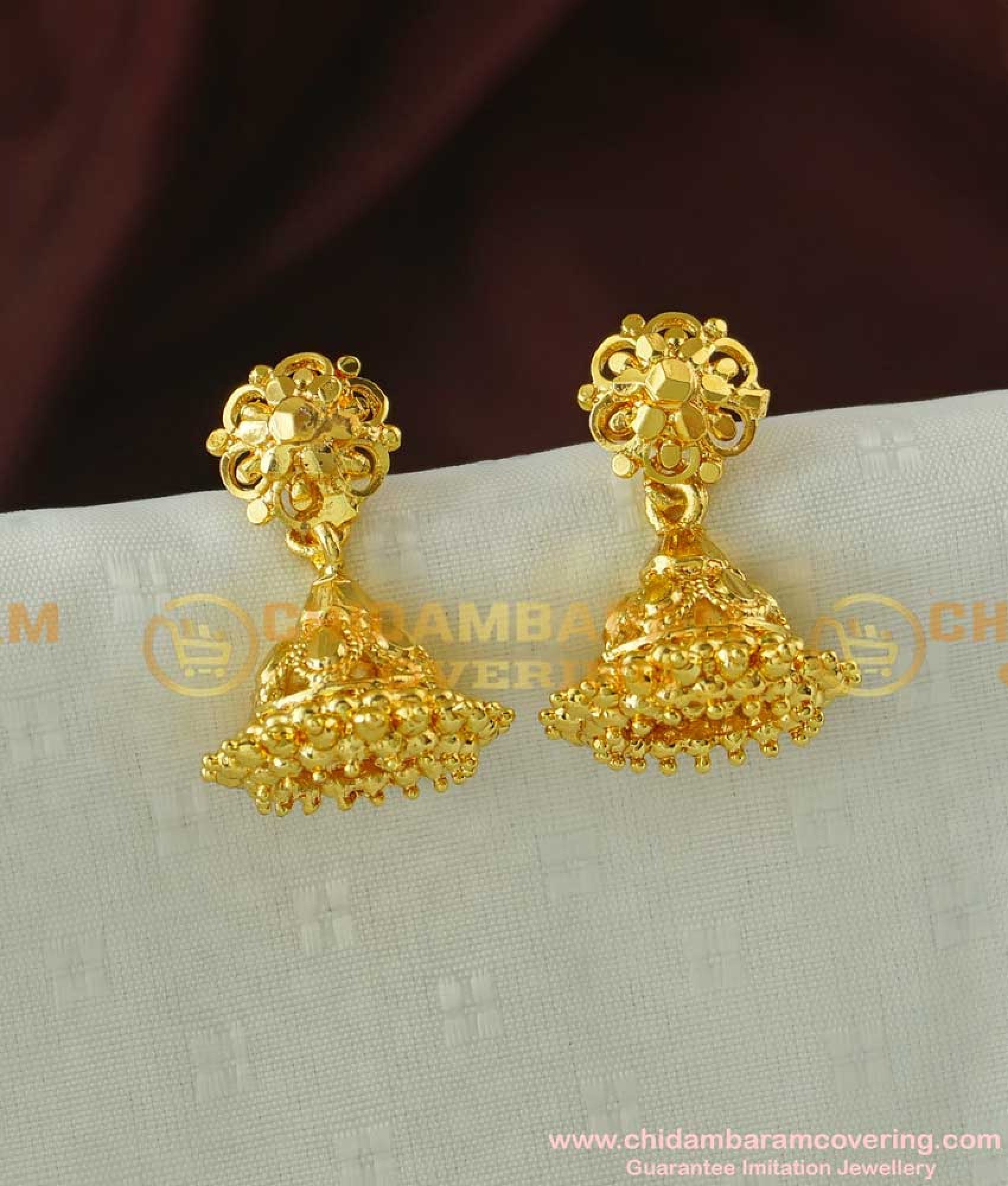 ERG060 - Traditional South Indian Jimiki Earrings Design for Womens ...