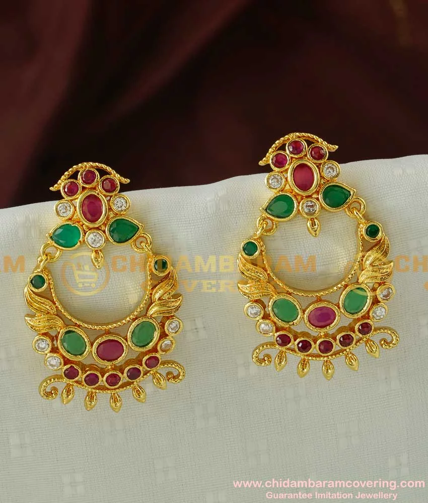 Buy PANASH Chandbali earrings online - Women - 4 products | FASHIOLA.in