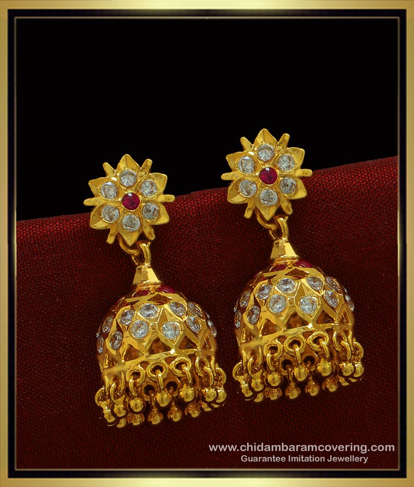Details about   Bollywood Goldtone Jhumka Earrings Traditional Wedding Jewelry-BSE577-PAR 