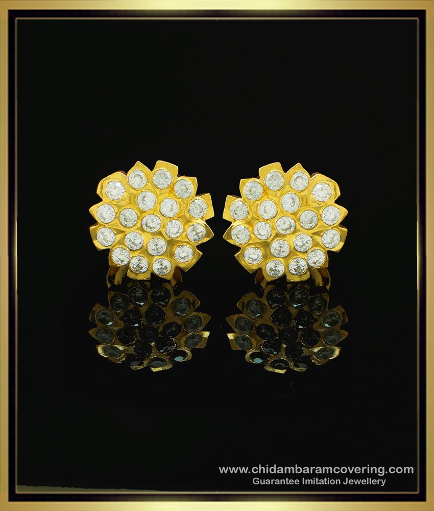 impon earring with price, gold design studs,