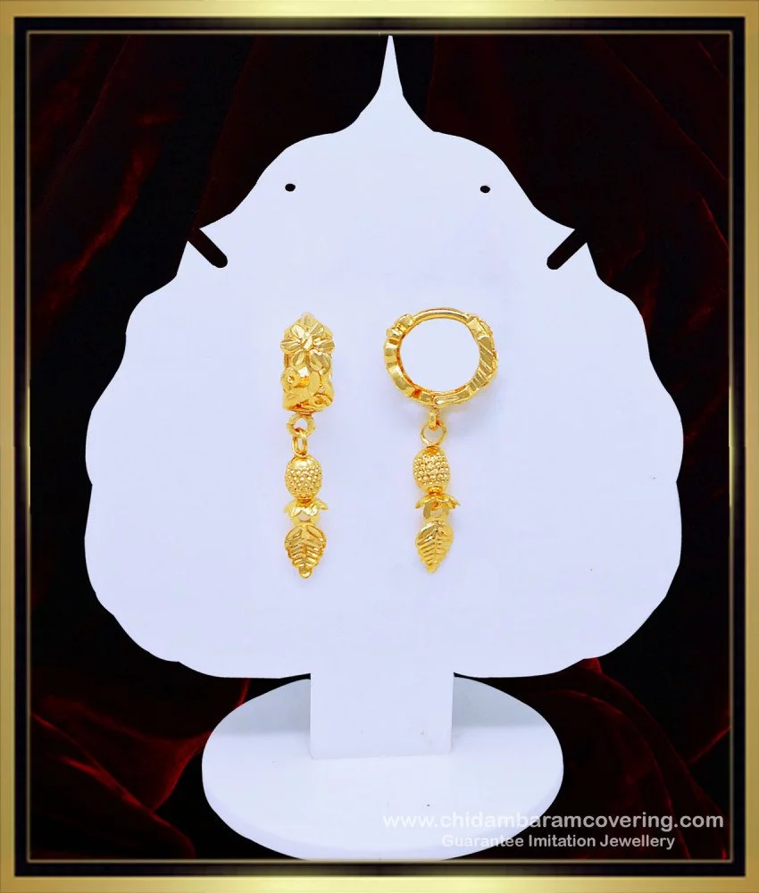 22k Plain Gold Earring JG-1811-1240 – Jewelegance