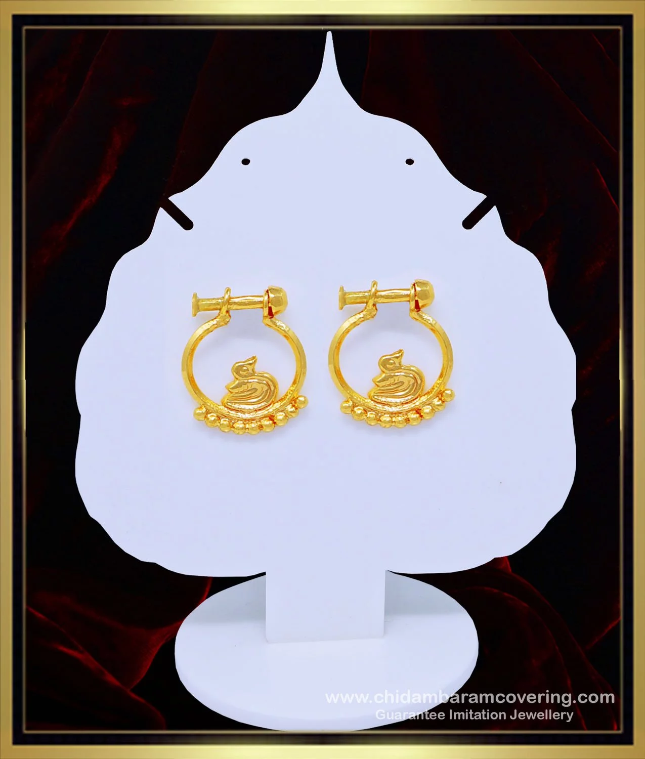 Golden Round Bugadi Earrings | Ajnaa Jewels