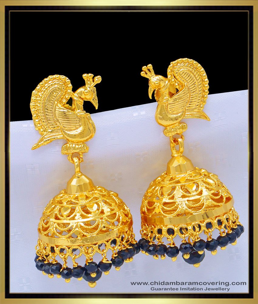 indian imitation jewellery, imitation jewellery online in India.one gram gold earrings, south indian earring, north indian earring, peacock earring, crystal earring, big puttalu, 