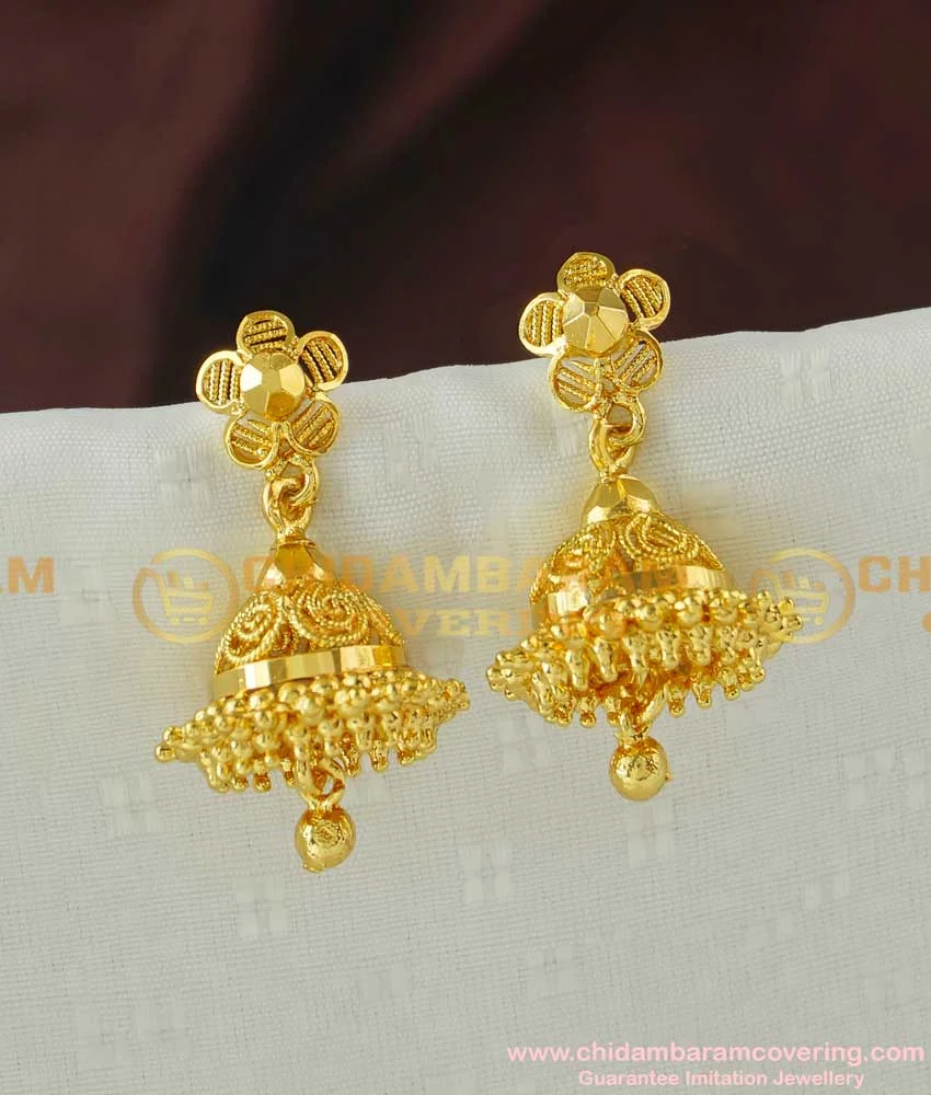 ERG112 - Traditional South Indian Jimiki Earrings Design for Women ...
